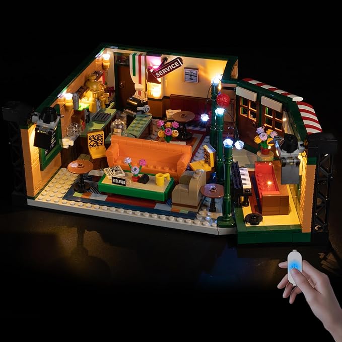 Nitemode LED Light Kit Compatible with Lego Friends The Television Series Central Perk 21319, Upgraded Brightness Adjustable Lighting Accessories(No Model)