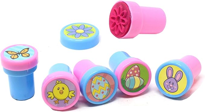 JOYIN Easter Crafts Assortment Kit with 500 Stickers, 144 Easter Shapes Adhesive, 60 Theme Temporary Tattoos and 6 Stampers (Over 700 Pcs) for Egg Basket Stuffers Fillers