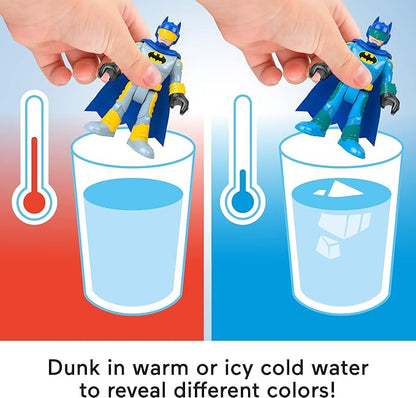 Fisher-Price Imaginext DC Super Friends Batman Toys, Color Changers Figure Set, Batman & Harley Quinn for Preschool Kids Ages 3+ Years