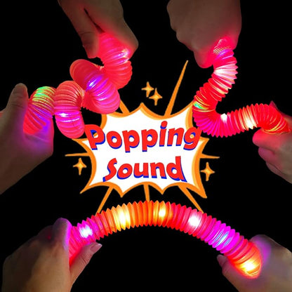 12 PCS Red Glow Sticks Valentines Day Party Favors for Kids, LED Light Up Necklaces Bracelets Accessories for Toddlers, Glow Birthday Mardi Gras Party Supplies Decorations for Boys Girls
