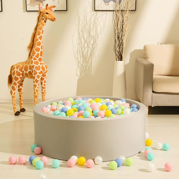 GOGOSO Ball Pit Balls for Toddles, Kids Plastic Balls for BallPit, Pool, Baby Party Accessories, Birthday Decoration 50 100 200 500 1000