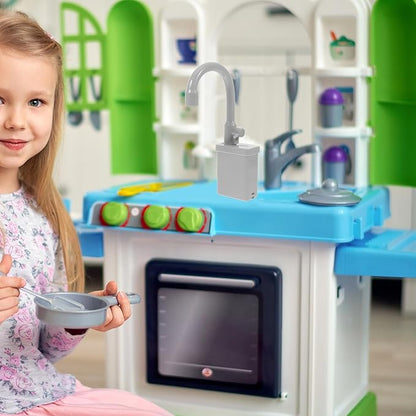 TOYANDONA 2pcs Kitchen Sink Faucet Kids Replacement for Pretend Play Sinks with Running Water Faucet Pretend Play Kitchen Toys Grey