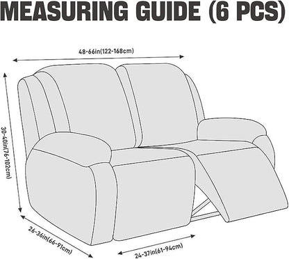 NORTHERN BROTHERS Stretchy Recliner Chair Covers, Velvet Recliner Covers, Lazy Boy Chair Cover (Wine Red, loveseat)