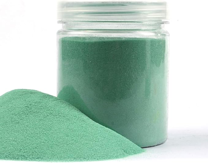 Shiny Stone Colorful Sand,Rainbow Sand,Art Sand,Colored Sand,Craft Sand,Decorative Wedding Vibrant Sand, 250g/0.55lb/8.81oz for Wedding Succulent Terrarium Vase (Pea Green)