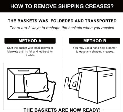 OIAHOMY Cube Storage Basket, 3-Pack Woven Cotton Rope Baskets for Storage, 11-Inch Cube Basket with Handles, Great for Shelves, Closets, Children's Toy Storage and Organization-Black & Brown