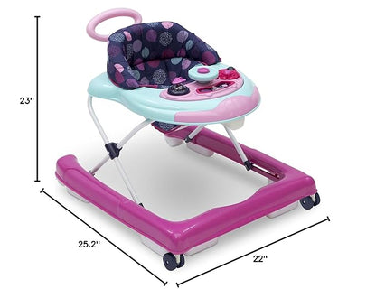 Delta Children First Exploration 2-in-1 Activity Walker - with Music, Removable Play Tray, Push Walker Mode, Machine-Washable, Orbit