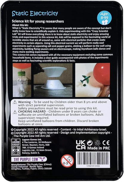 The Purple Cow Crazy Scientist Static Electricity - Science Kits for Young Researchers. for Learning & Education - STEM Educational Games for Kids, Boys & Girls, with Instructions