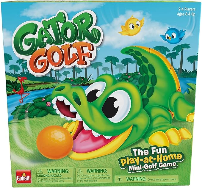 Gator Golf - Putt The Ball into The Gator's Mouth to Score Game by Goliath, Single, Gator Golf, 27 x 27 x 12.5 cm for age 3+ years