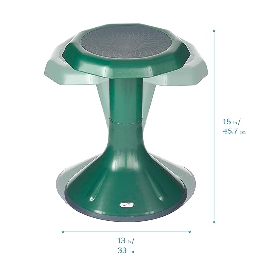 ECR4Kids ACE Active Core Engagement Wobble Stool, 18-Inch Seat Height, Flexible Seating, Green