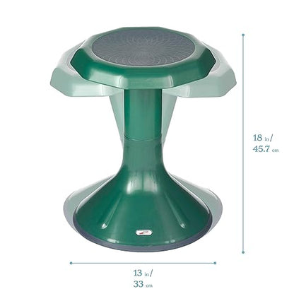 ECR4Kids ACE Active Core Engagement Wobble Stool, 18-Inch Seat Height, Flexible Seating, Green