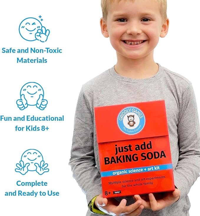 STEM Toys by Griddly Games - Art & Science Kits for Kids Age 8-12 Fun & Educational Science Toys, Engaging Kids Activity Kit, Perfect Science Kit for Hands-on Learning (Just Add Baking Soda)