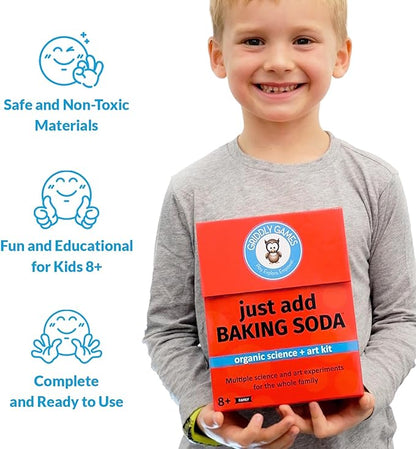 STEM Toys by Griddly Games - Art & Science Kits for Kids Age 8-12 Fun & Educational Science Toys, Engaging Kids Activity Kit, Perfect Science Kit for Hands-on Learning (Just Add Baking Soda)