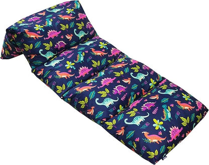 Wildkin Microfiber Pillow Lounger, 87 X 27 Inches, Darling Dinosaurs