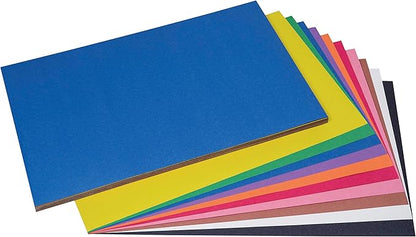 Prang (Formerly SunWorks) Construction Paper, 10 Assorted Colors, 12" x 18", 50 Sheets
