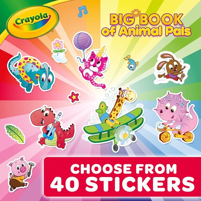 Crayola Coloring Book, Big Book of Animal Pals, 288 Coloring Pages, Gift for Kids, Age 3, 4, 5, 6