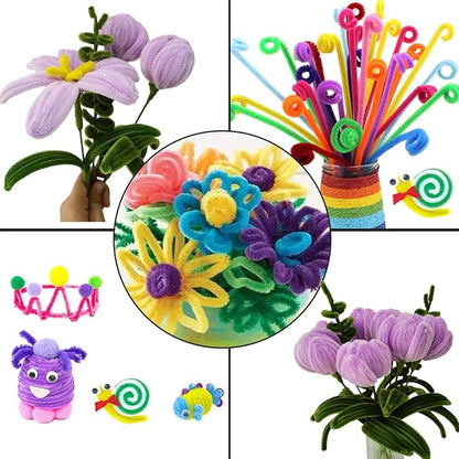 Cldamecy 100 pcs Light Purple Pipe Cleaners with 20 pcs Googly Eyes,Chenille Stems for Craft Project,Craft Pipe Cleaners for DIY Projects,Arts and Holiday Decoration
