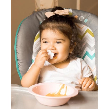 Grabease Toddler Utensils Toddler Spoons and Forks Baby Silverware Baby Self Feeding Utensils, BPA-Free & Phthalate-Free for Baby & Toddler, 1 Set, Plastic, White