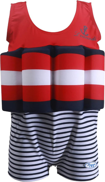 Baby Kids Floatation Suit Float One-Piece Swimwear Buoyancy for Girls Boys 1-8Years