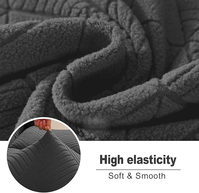 NORTHERN BROTHERS Recliner Loveseat Covers - Recliner Sofa Covers 2 Seater Loveseat Covers for Reclining Loveseat Recliner Cover, Dark Gray