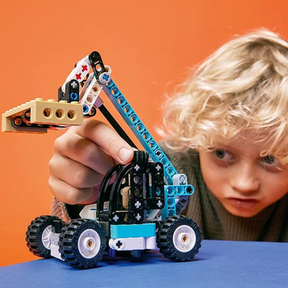 LEGO Technic 2 in 1 Telehandler 42133 Forklift to Tow Truck Toy Models, Construction Truck Building Set, Toys for Kids, Boys and Girls Aged 7 Plus