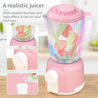 Kitchen Appliances Toys, Toy Kitchen Set for Kids Play Kitchen Accessories Set, Blender, Coffee Maker Machine, Mixer and Toaster. Girls Toys Ages 4-8