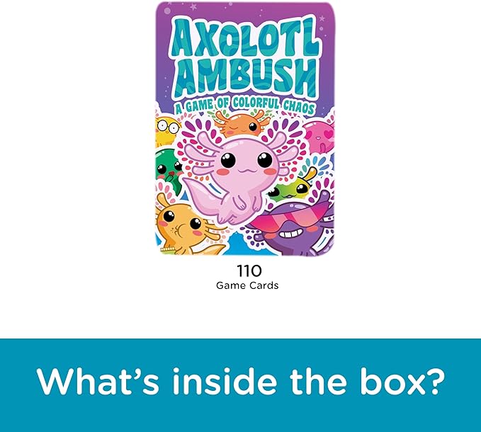 AQUARIUS Axolotl Ambush Card Game - Great Family Fun - Ages 6+ - Officially Licensed for Fun - Axolotl Card Game - Merchandise & Collectibles