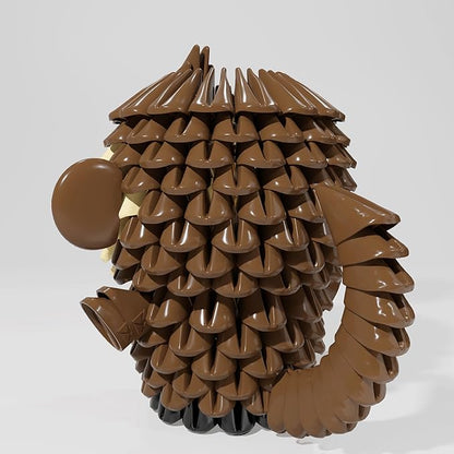 Creative Soft Building Blocks, Cute Animal kit Assembling Building Toys Gifts for Kids and 6+ Interactive Building Toy for Kids, Boys, and Girls (1107-MONKEY)