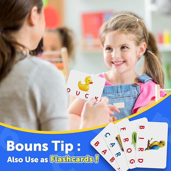 SAITCPRY Toys for Ages 2-4 4-6,Educational Toys for 3 4 5 Year Old for Toddlers 2-4 Year Matching Letter Games for 3-5 Montessori Toys for Kids Birthday Halloween Christmas Stocking Stuffer Gifts