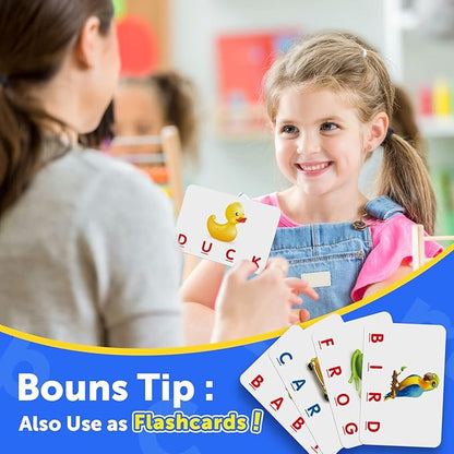 SAITCPRY Toys for Ages 2-4 4-6,Educational Toys for 3 4 5 Year Old for Toddlers 2-4 Year Matching Letter Games for 3-5 Montessori Toys for Kids Birthday Halloween Christmas Stocking Stuffer Gifts