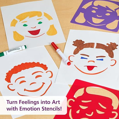 Emotional Stencils Set of 6, Homeschool, Home School Use