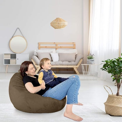Bean Bag Stuffed Animal Storage Or Cover | No Filler | Extra Large | for Adults Or Kids | Double Stitched | Durable Zipper | Premium Microsuede