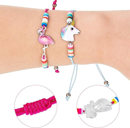 BBTO 20 Pieces Girl Friendship Bracelets Unicorn Animal Pendant Owl Cute Adjustable Girl Bracelets for Party Favors Gift