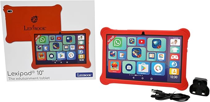 LEXiBOOK, Lexipad® 10'' - Edutainment Tablet, Powered by Android™, Designed for The Whole Family, Educational and Fun Content, Parental Control, TLN10EN