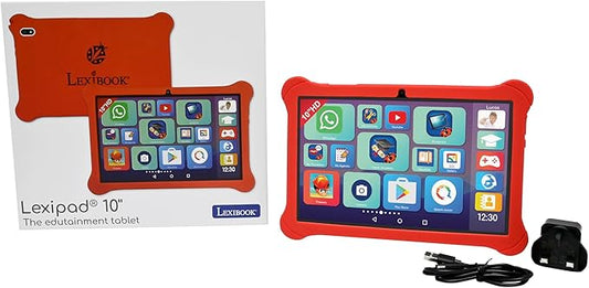 LEXiBOOK, Lexipad® 10'' - Edutainment Tablet, Powered by Android™, Designed for The Whole Family, Educational and Fun Content, Parental Control, TLN10EN
