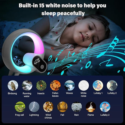 Sunrise Alarm Clock Wake Up Light - Smart Lights Sound Machine with Sunrise Simulation, App Control, Bluetooth Speaker, Music Sleep Atmosphere Lamp for Kids, Heavy Sleepers