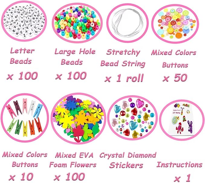 3000Pcs Arts and Crafts Supplies for Kids Crafts for Girls 8-12 Craft Kit with Pipe Cleaners Beads Crafts for Kids DIY School Supplies Set Crafting Box for Girls Boys Age 4-6, 6-8, 8-12 years Gifts