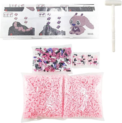 Building Bricks 2200+ Pieces Set - 3D Puzzles Classic Cartoon Characters Building Blocks - Micro Building Block for Boys Girls & Adults (PinkPro)