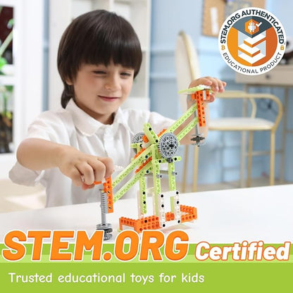 Apitor Robot E STEM Kits for 8-12 Year Old Boy Girl, 14 in 1 Electric Building Toys with Learning Materials, DIY Educational Construction Science Kit for Kids 8-10 10-12 Christmas Birthday Gift