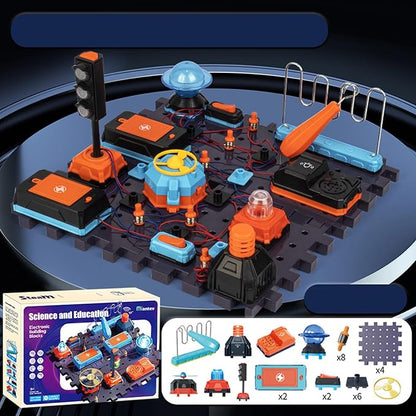 Electronic Kits for Kids, Circuits Jr. Electronics Exploration Kit, STEM Circuits for Kids 8-12, Electrical Circuit Board Engineering Kit, Suitable as an Educational Gift for Kids 8-12