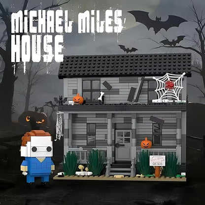 Horror Movie Figure & Haunted House Building Blocks Kits, Halloween Decor Compatible with Lego, Creative Toy & Collectible, Present for Adults and Fans