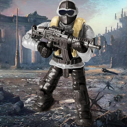 24 PCS Thunder Special Forces Building Block Action Mini-Figures Blind Bags with Multiple Weapons Accessories Equipment Assembly Building Toys Party Favors for Boys