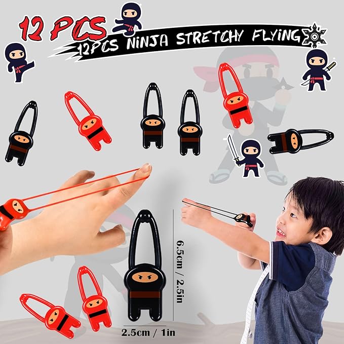 Lorfancy 72 Pcs Ninja Party Favors Supplies Kids Ninja Toys Headbands Slap Bracelets Stickers Keychains Accessories Boys Ninja Samurai Birthday Party Decorations Goodie Bag Fillers Gifts