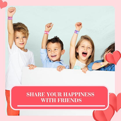 48 Pieces Valentine's Day Slap Bracelets Bulk Party Favors for Kids - 12 Designs Love and Hearts Snap Bands, Classroom Exchanges, Goodie Bag Fillers Stuffers, Wrist Decorations Gifts Prizes Supplies