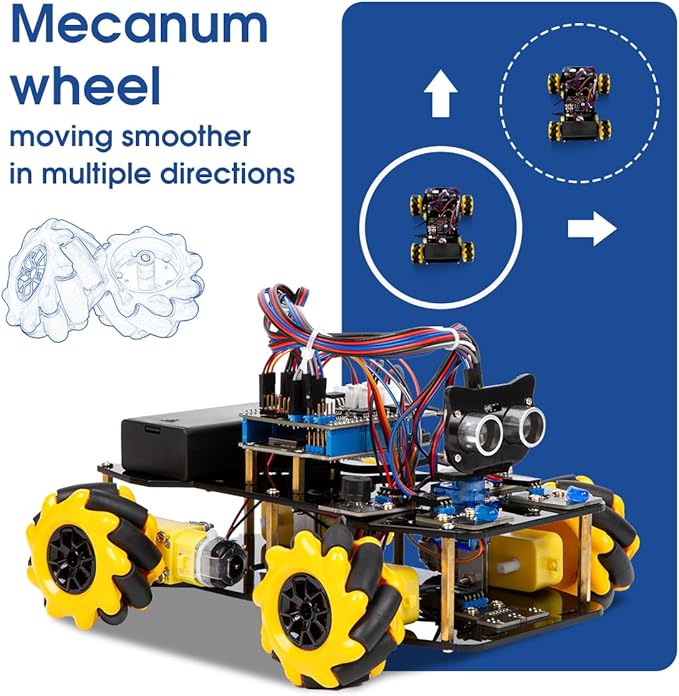 ACEBOTT Smart Robot Car Kit Compatible with Arduino, Robotics for Kids Ages 8-12 12-16, Electronic Programming Project/STEM Science Kits Coding Gifts for Adults and Youths