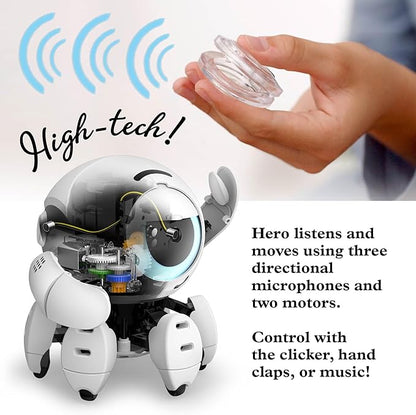Thames & Kosmos Hero: Sound-Sensing Robot STEM Kit, Toy of the Year Finalist, Build a Robot that Reacts to Sounds, Explore Engineering, Sound Technology, Spatial Hearing, Screen-Free, Educational Play