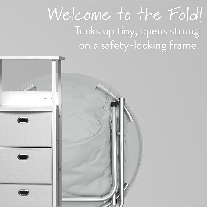 Urban Lifestyle Faux Fur Saucer Chair, 29"X32"X22", Grey