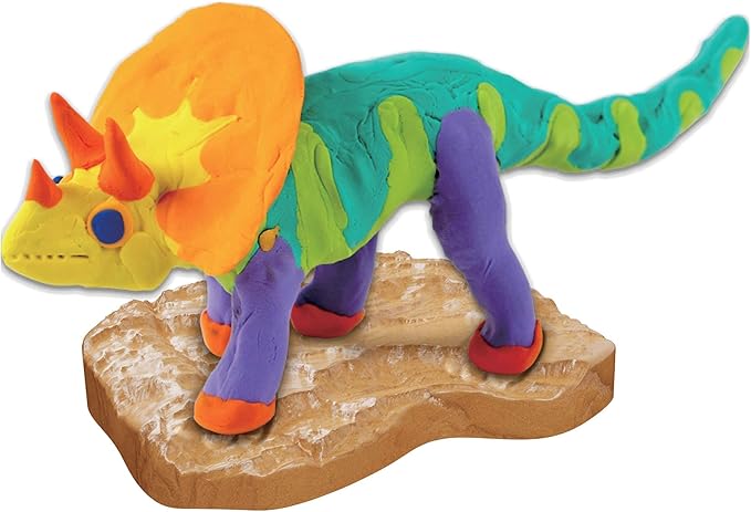 Dino Models, Clay Craft Kit - Dinosaur Arts and Crafts for Kids - Easter Gifts for Boys & Girls - Build 4 Dinos with Air Dry Magic Modeling Model Set Ages 3, 4, 5, 7, 8+ Boy or Girl