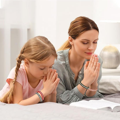 JUNEBRUSHS Bible Verse Bracelets, 24pcs Inspirational Christian Faith Hope Jesus Silicone Bracelets Wristbands for Men Women Party Christian Gifts Supplies(24 Designs)