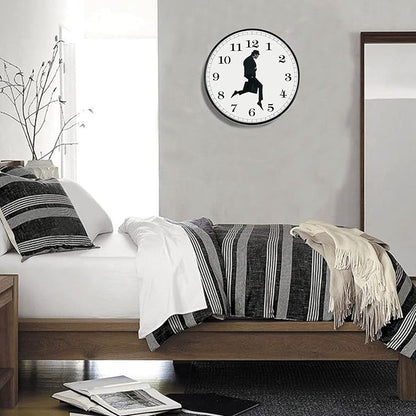 TANKRIN Ministry of Silly Walks Clock, Silly Walk Wall Clock, A Interesting Wall Clock for Living Room Decor, Bedroom, Kitchen, Novelty Home Decor Gifts (Black-2)