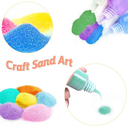 Niurewan 24 PCS Art Sand,1.25oz Bottles,DIY Sand Arts and Crafts Kit,Scenic Sand for Kids,Colored Sand Kit for Wedding Decor,Painting,Crafts